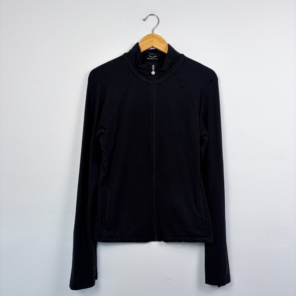 Beyond Yoga Zip Up Activewear Sweatshirt Black Large